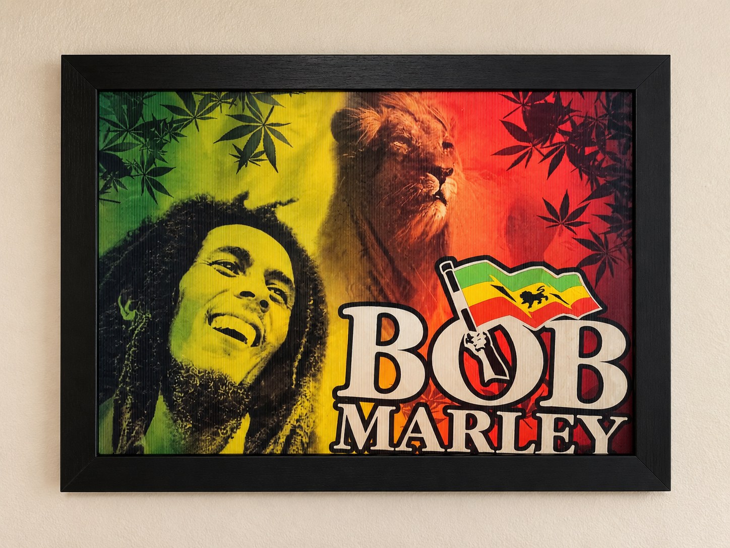 Original framed artwork photograph: Bob Marley — Rasta