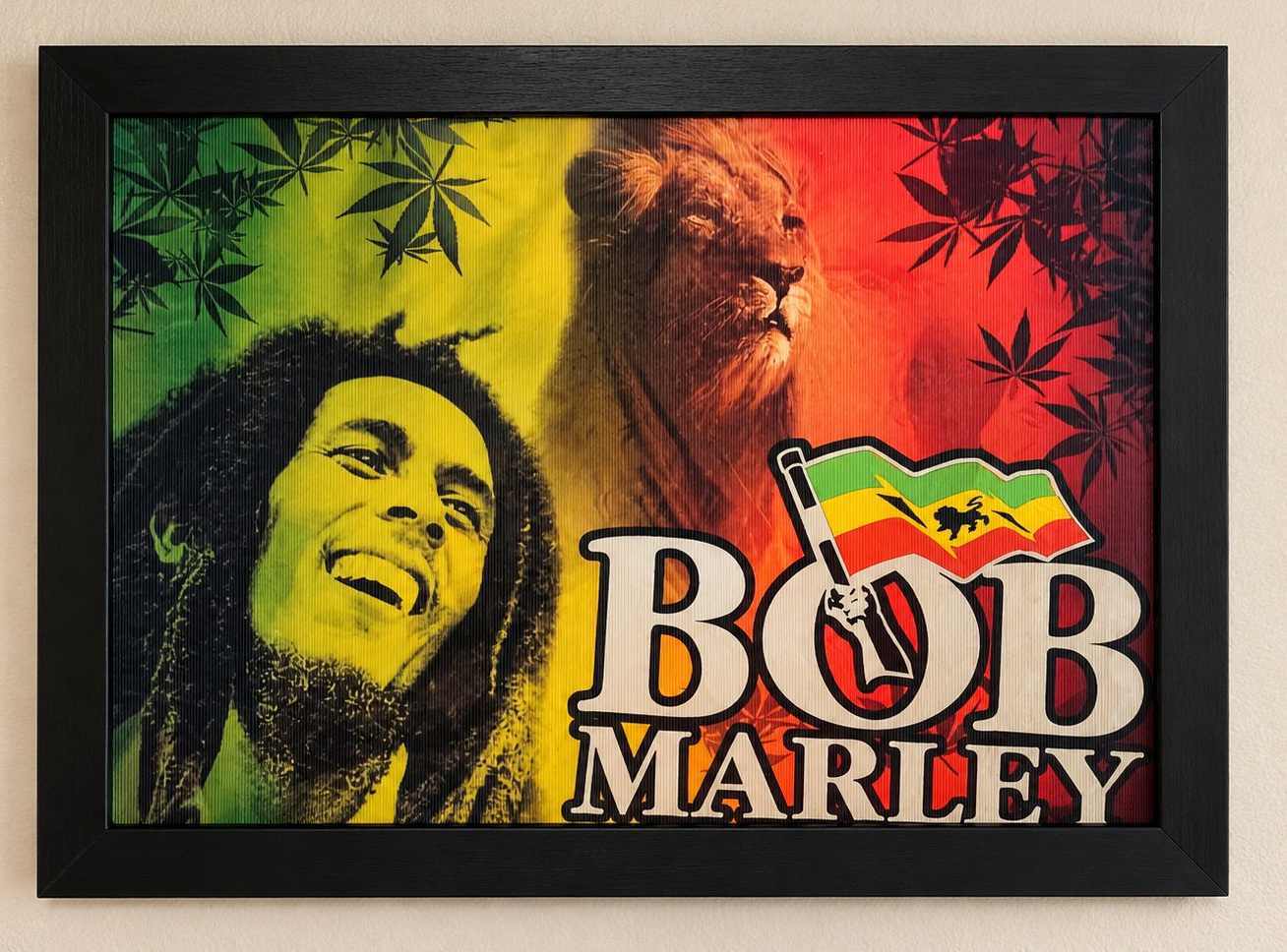 Original framed artwork photograph: Bob Marley — Rasta
