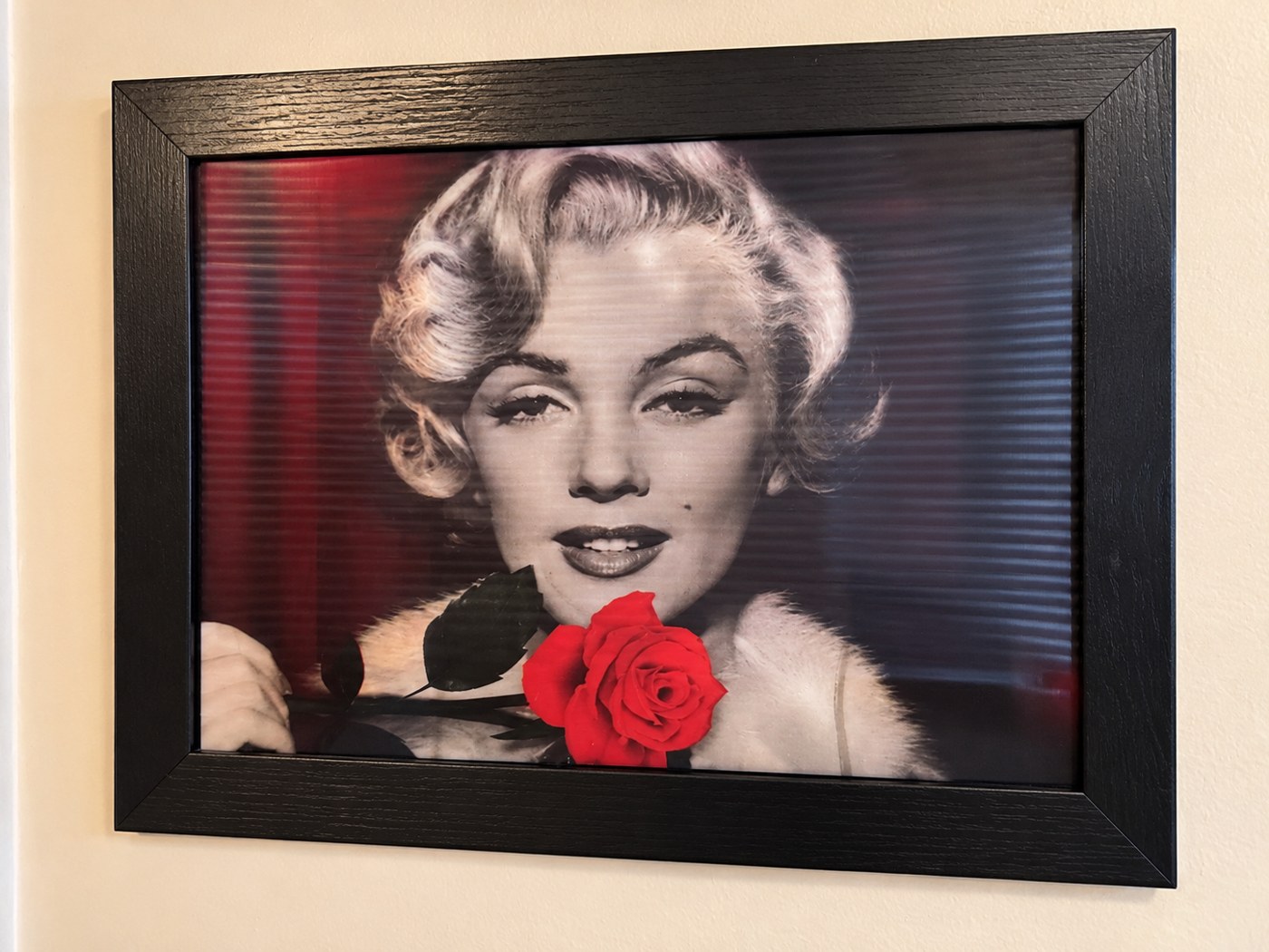 Original framed artwork photograph: Marilyn — Red Rose