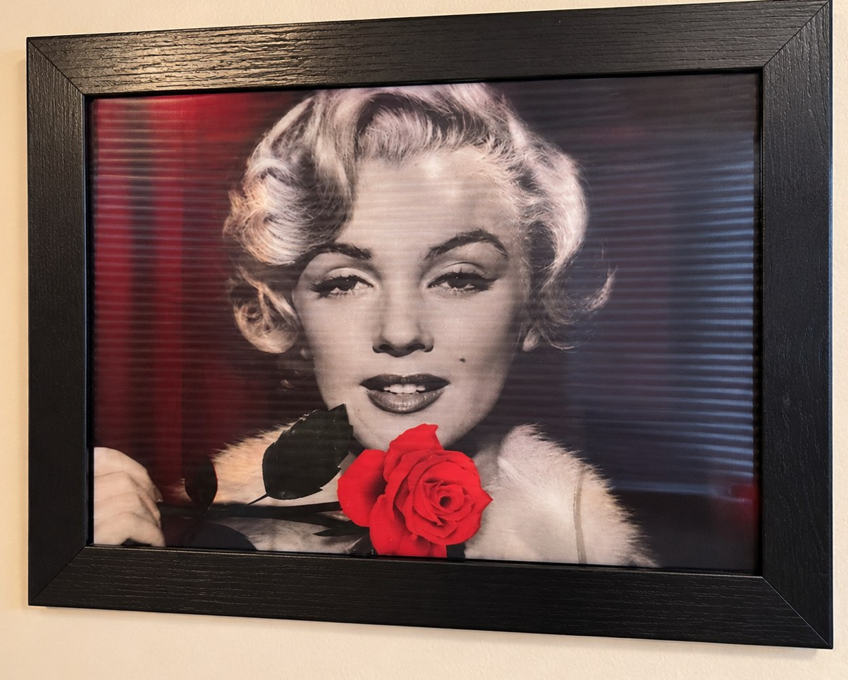 Original framed artwork photograph: Marilyn — Red Rose